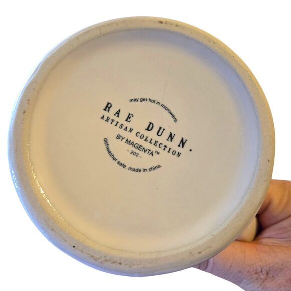 Rae Dunn Artisan Collection "Sunday Funday" Farm House White Ceramic Mug 20 Oz - Picture 2 of 9